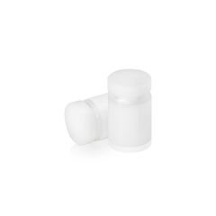 Fixation Murale avec Entretoise - Acrylique Blanc - Filetage Inversé - ∅ 19 mm - Entretoise : 20 mm 