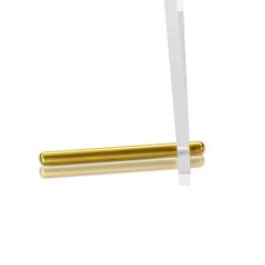 Fixation Cylindrique en Aluminium Anodisé Doré pour Présentation sur Table Chevalet de Bureau