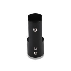 Pince de Fixation en Aluminium Anodisé Noir pour Signalétique Suspendue - Support 8 mm max
