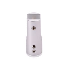 Pince de Fixation en Aluminium Anodisé Naturel pour Signalétique Suspendue - Support 8 mm max
