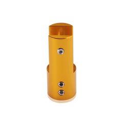 Pince de Fixation en Aluminium Anodisé Doré pour Signalétique Suspendue - Support 8 mm max