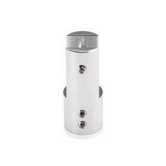 Pince de Fixation en Aluminium Anodisé Brillant pour Signalétique Suspendue - Support 8 mm max