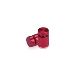 Fixation Murale avec Entretoise - Aluminium Anodisé - ∅ 12 mm - Entretoise : 12 mm - Rouge 