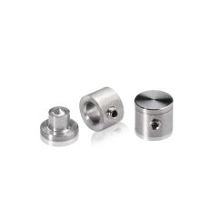 Fixation Murale avec Entretoise pour Plaques en Verre - Tête Plate - Inox Premium Brossé - ∅ 12 mm - Entretoise : 10 mm