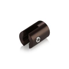Fixation Murale en Drapeau sans Perçage du Support en Aluminium Bronze. ∅ 19 mm Epaisseur du Support : 6.50 mm