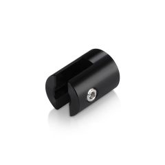 Fixation Murale en Drapeau sans Perçage du Support en Aluminium Noir. ∅ 19 mm Epaisseur du Support : 6.50 mm
