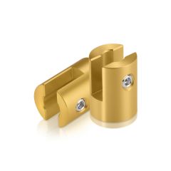 Fixation Murale en Drapeau sans Perçage du Support en Aluminium Doré. - ∅ 25 mmEpaisseur du Support : 9.50 mm