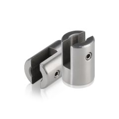 Fixation Murale en Drapeau sans Perçage du Support en Aluminium Mirroir. ∅ 16 mm Epaisseur du Support : 11 mm