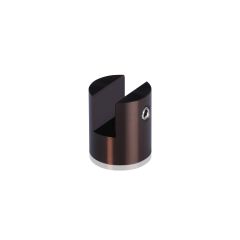Fixation Murale en Drapeau sans Perçage du Support en Aluminium Bronze - ∅ 25 mm - Epaisseur du Support : 9.50 mm 
