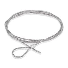 Câble en acier Inoxydable avec Système d'Accroche par Boucle - Longueur : 120 cm