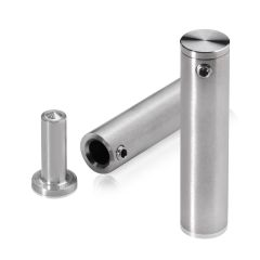 Fixation Murale avec Entretoise pour Plaques en Verre - Tête Plate - Inox #304 - ∅ 12 mm - Entretoise : 50 mm