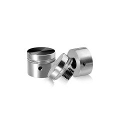 Fixation Murale avec Entretoise - Inox #316 Brossé - Inviolable - ∅ 25 mm - Entretoise : 12 mm 