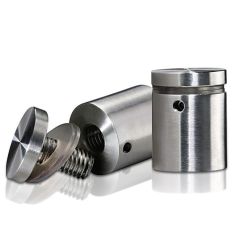 Fixation Murale avec Entretoise - Inox #316 Brossé - Inviolable - ∅ 25 mm - Entretoise : 25 mm 