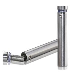 Fixation Murale avec Entretoise - Inox #304 Brossé - Inviolable - ∅ 12 mm - Entretoise : 65 mm