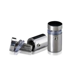 Fixation Murale avec Entretoise - Inox #304 Poli - Inviolable - ∅ 16 mm - Entretoise : 20 mm