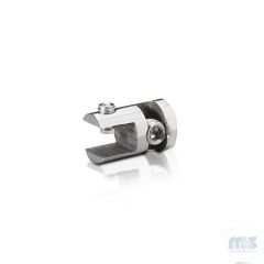 Pince Latérale pour 1 Support Horizontal en Inox Premium Support de 3 à 6.35 mm pour Signalétique Suspendue par Tige