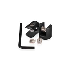 Kit de 2 Fixations Murales en Drapeau sans Perçage du Support en Aluminium - ∅ 16 mm - Epaisseur du Support jusqu'à 6 mm