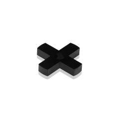 Croix de Positionnement pour 4 Supports Aluminium Anodisé Noir - ∅ 38 mm - Entretoise : 6 mm