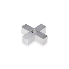 Croix de Positionnement pour 4 Supports Aluminium Anodisé Naturel - ∅ 38 mm - Entretoise : 9 mm
