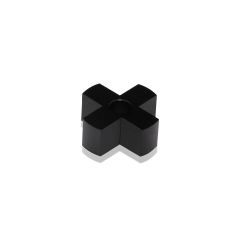 Croix de Positionnement pour 4 Supports Aluminium Anodisé Noir - ∅ 32 mm - Entretoise : 12 mm