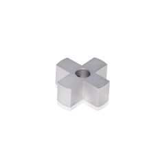 Croix de Positionnement pour 4 Supports Aluminium Anodisé Naturel - ∅ 32 mm - Entretoise : 12 mm