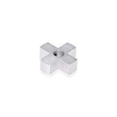 Croix de Positionnement pour 4 Supports Aluminium Anodisé Naturel - ∅ 32 mm - Entretoise : 9 mm