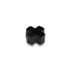 Croix de Positionnement pour 4 Supports Aluminium Anodisé Noir - ∅ 25 mm - Entretoise : 12 mm