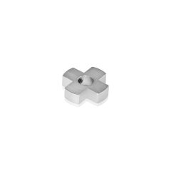 Croix de Positionnement pour 4 Supports Aluminium Anodisé Naturel - ∅ 25 mm - Entretoise : 6 mm