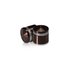 Aluminium Abstandhalter, Durchmesser: 22 mm, Abstandhalter: 12 mm, bronze eloxiertes Aluminium