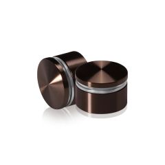 Aluminium Abstandhalter, Durchmesser: 30 mm, Abstandhalter: 12 mm, bronze eloxiertes Aluminium