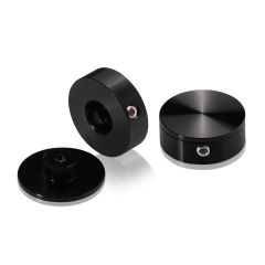 Aluminium Glas Abstandhalter, Durchmesser: 25 mm, Abstandhalter: 5/16", schwarz eloxiert