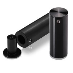 Aluminium Glas Abstandhalter, Durchmesser: 19 mm, Abstandhalter:50 mm, schwarz eloxiert