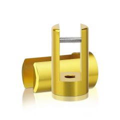 Aluminum Gold Anodized Finish Projecting Gripper, Holds Up To 1/2'' Material