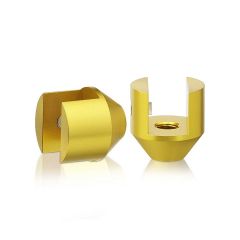 Aluminum Gold Anodized Finish Projecting Gripper, Holds Up To 1/2'' Material