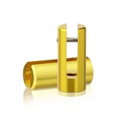 Aluminum Gold Anodized Finish Projecting Gripper, Holds Up To 1/4'' Material
