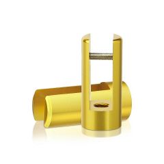 Abstehende Aluminium Griffe, gold eloxiert, für bis zu 9,50 mm dickes Material
