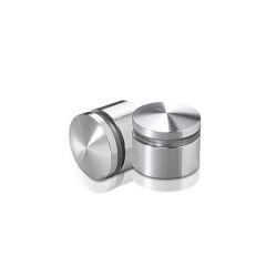 Aluminium Abstandhalter, Durchmesser: 25 mm, Abstandhalter: 12 mm, natur eloxiertes glänzendes Aluminium