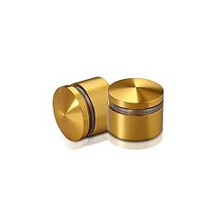 Aluminium Abstandhalter, Durchmesser: 25 mm, Abstandhalter: 12 mm, gold eloxiertes Aluminium