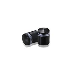Aluminium Abstandhalter, Durchmesser: 16 mm, Abstandhalter: 12 mm, schwarz eloxiertes Aluminium