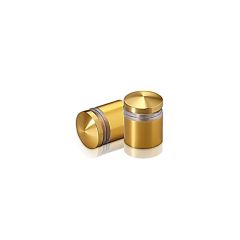 Aluminium Abstandhalter, Durchmesser: 16 mm, Abstandhalter: 12 mm, gold eloxiertes Aluminium