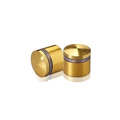 Aluminium Abstandhalter, Durchmesser: 22 mm, Abstandhalter: 12 mm, gold eloxiertes Aluminium