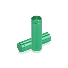 1/2'' Diameter X 1-1/2'' Barrel Length, Affordable Aluminum Standoffs, Green Anodized Finish Easy Fasten Standoff (For Inside / Outside use)