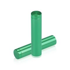 1/2'' Diameter X 2'' Barrel Length, Affordable Aluminum Standoffs, Green Anodized Finish Easy Fasten Standoff (For Inside / Outside use)