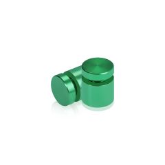 5/8'' Diameter X 1/2'' Barrel Length, Affordable Aluminum Standoffs, Green Anodized Finish Easy Fasten Standoff (For Inside / Outside use)