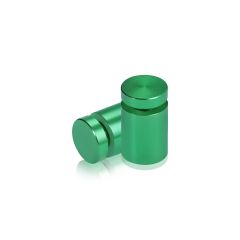 5/8'' Diameter X 3/4'' Barrel Length, Affordable Aluminum Standoffs, Green Anodized Finish Easy Fasten Standoff (For Inside / Outside use)