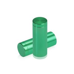 5/8'' Diameter X 1-1/2'' Barrel Length, Affordable Aluminum Standoffs, Green Anodized Finish Easy Fasten Standoff (For Inside / Outside use)