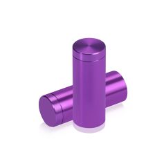 5/8'' Diameter X 1-1/2'' Barrel Length, Affordable Aluminum Standoffs, Purple Anodized Finish Easy Fasten Standoff (For Inside / Outside use)