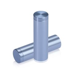 5/8'' Diameter X 2'' Barrel Length, Affordable Aluminum Standoffs, Steel Grey Anodized Finish Easy Fasten Standoff (For Inside / Outside use)