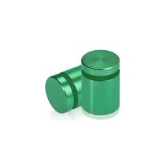 3/4'' Diameter X 3/4'' Barrel Length, Affordable Aluminum Standoffs, Green Anodized Finish Easy Fasten Standoff (For Inside / Outside use)