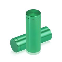 3/4'' Diameter X 2'' Barrel Length, Affordable Aluminum Standoffs, Green Anodized Finish Easy Fasten Standoff (For Inside / Outside use)